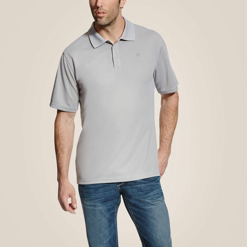 Ariat Tek Polo Argent Homme | IXV-30648284