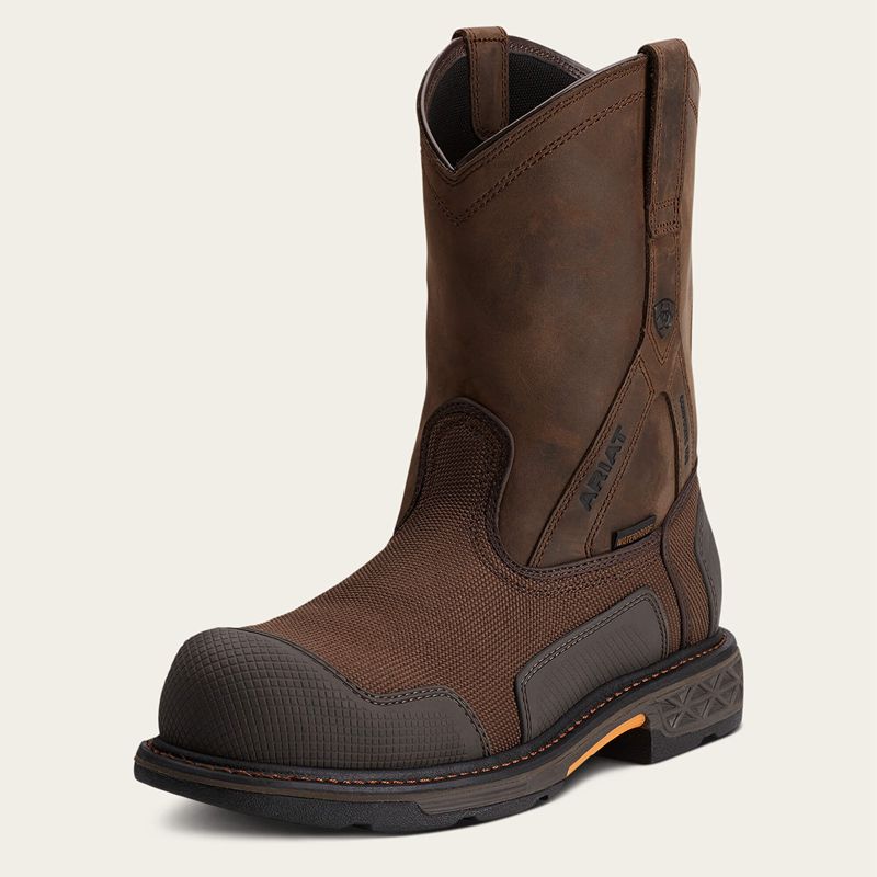 Ariat Overdrive Xtr Waterproof Composite Toe Work Boot Marron Homme | CEL-35125939