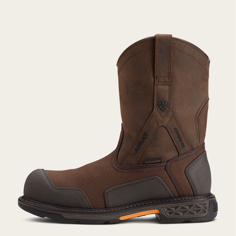 Ariat Overdrive Xtr Waterproof Composite Toe Work Boot Marron Homme | CEL-35125939