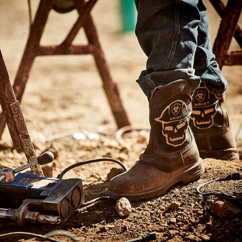 Ariat Workhog Xt Venttek Bold Carbon Toe Work Boot Cafe Homme | VJA-75126985