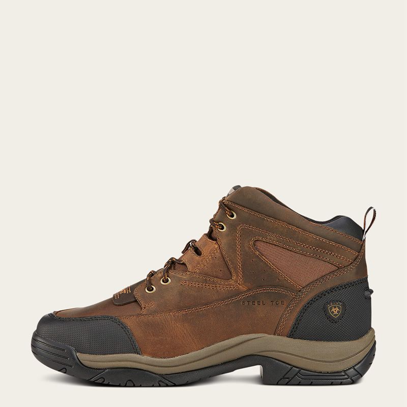 Ariat Terrain Wide Square Toe Steel Toe Work Boot Marron Homme | YCB-70959086