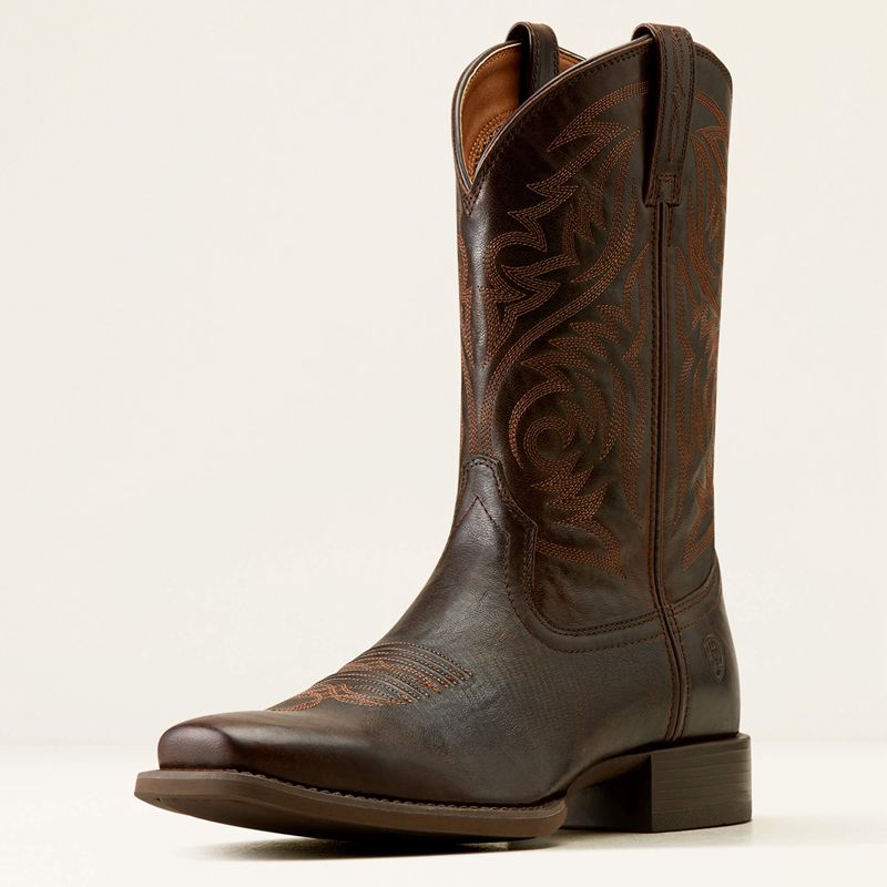 Ariat Sport Herdsman Cowboy Boot Chocolat Homme | ICJ-54893862