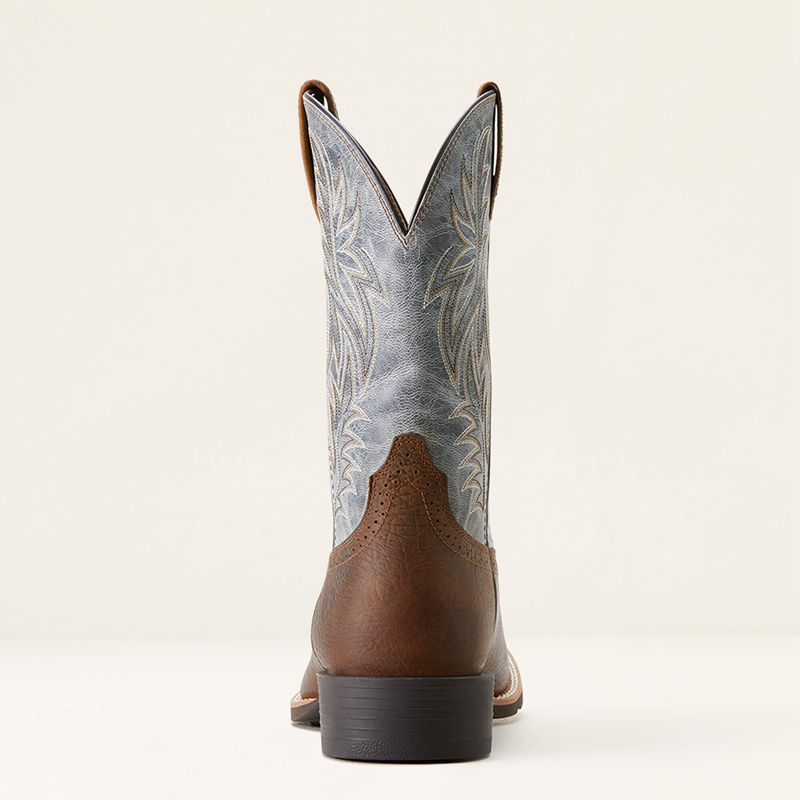 Ariat Sport Wide Square Toe Cowboy Boot Bleu Homme | DNI-52057804