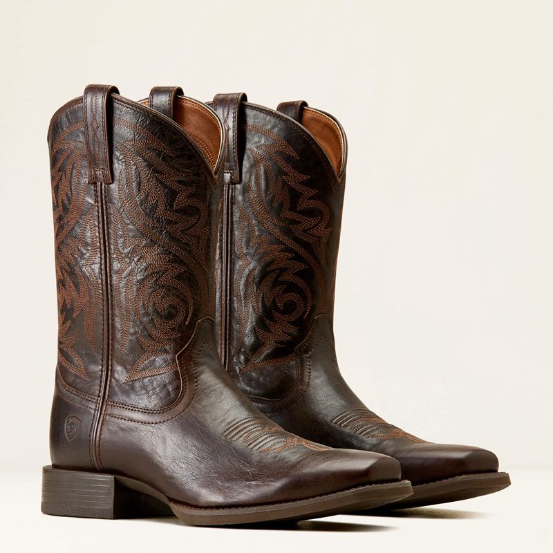 Ariat Sport Herdsman Cowboy Boot Chocolat Homme | ICJ-54893862