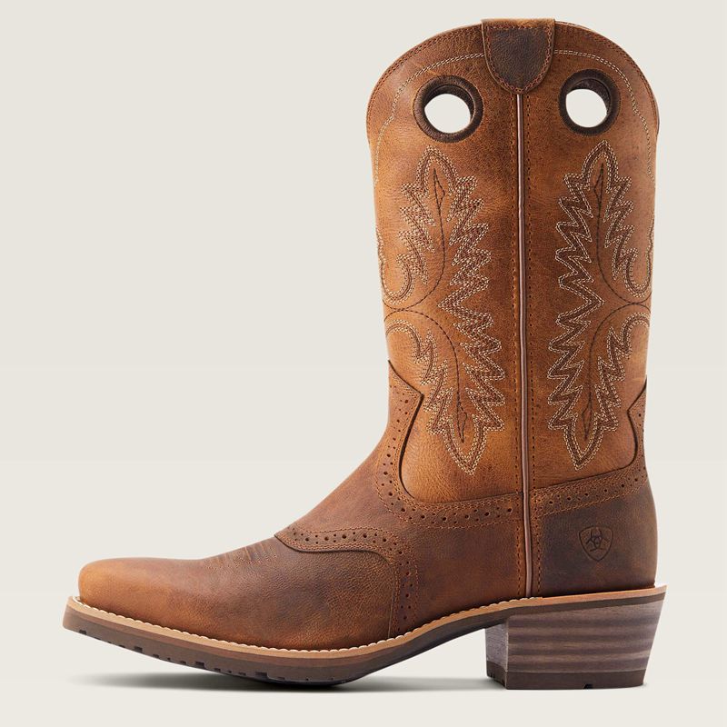 Ariat Hybrid Roughstock Square Toe Cowboy Boot Sorrel Crunch Homme | HUT-74227708