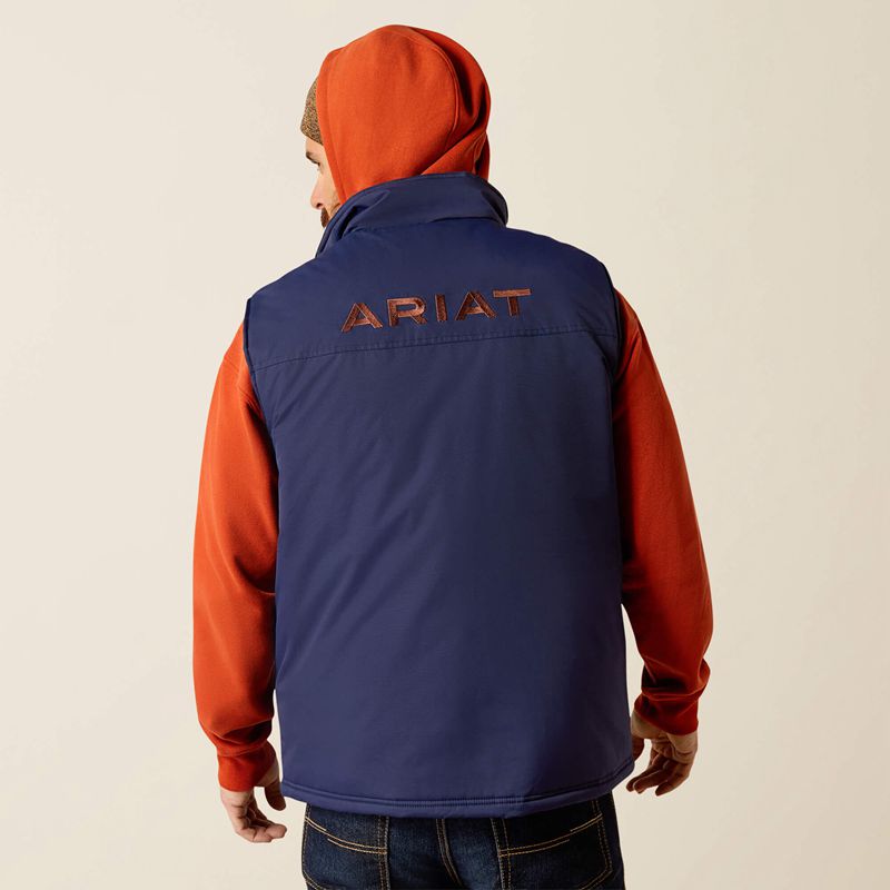 Ariat Team Logo Insulated Vest Bleu Homme | QKL-80198828