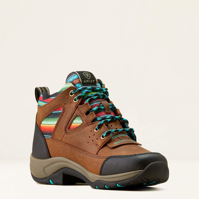 Ariat Terrain Venttek 360 Boot Arizona Brown/Turquoise Serape Femme | XTZ-78914166