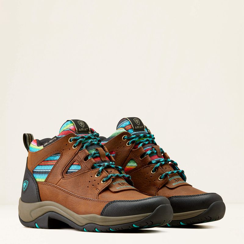 Ariat Terrain Venttek 360 Boot Arizona Brown/Turquoise Serape Femme | XTZ-78914166