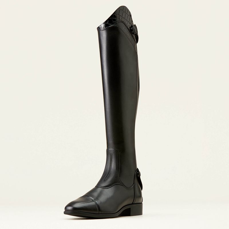 Ariat Palisade Show Tall Riding Boot Black/Black Croc Print Femme | ICD-16947409