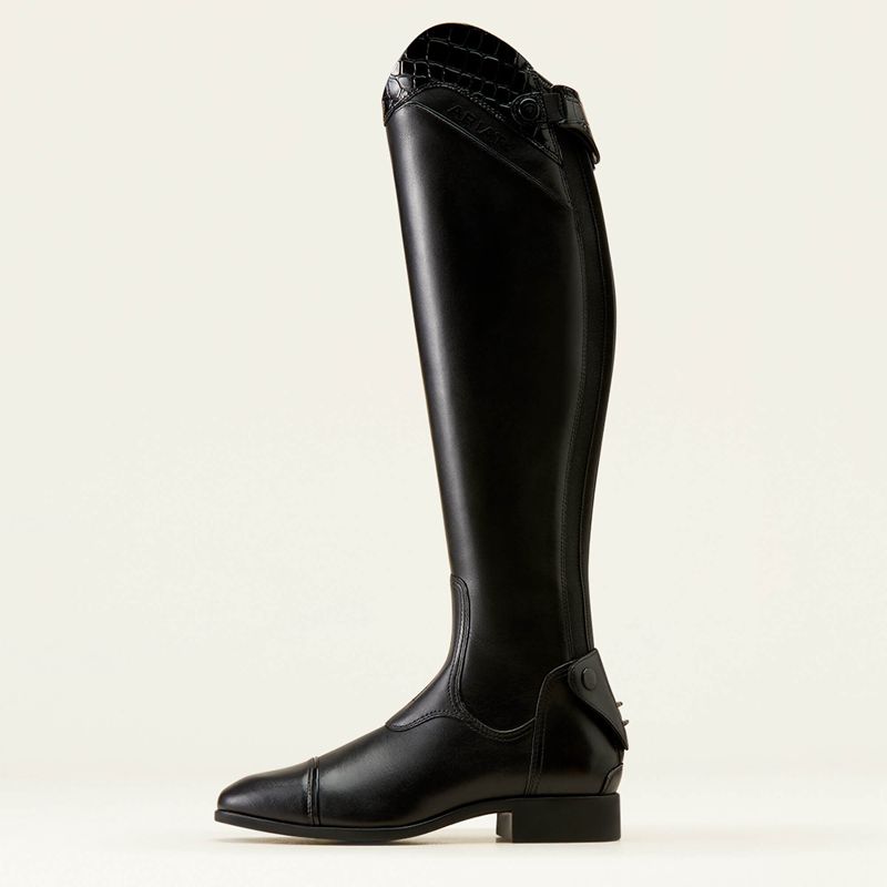 Ariat Palisade Show Tall Riding Boot Black/Black Croc Print Femme | ICD-16947409