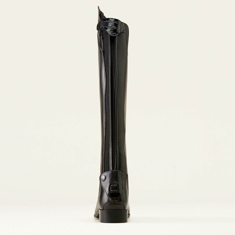 Ariat Palisade Show Tall Riding Boot Black/Black Croc Print Femme | ICD-16947409