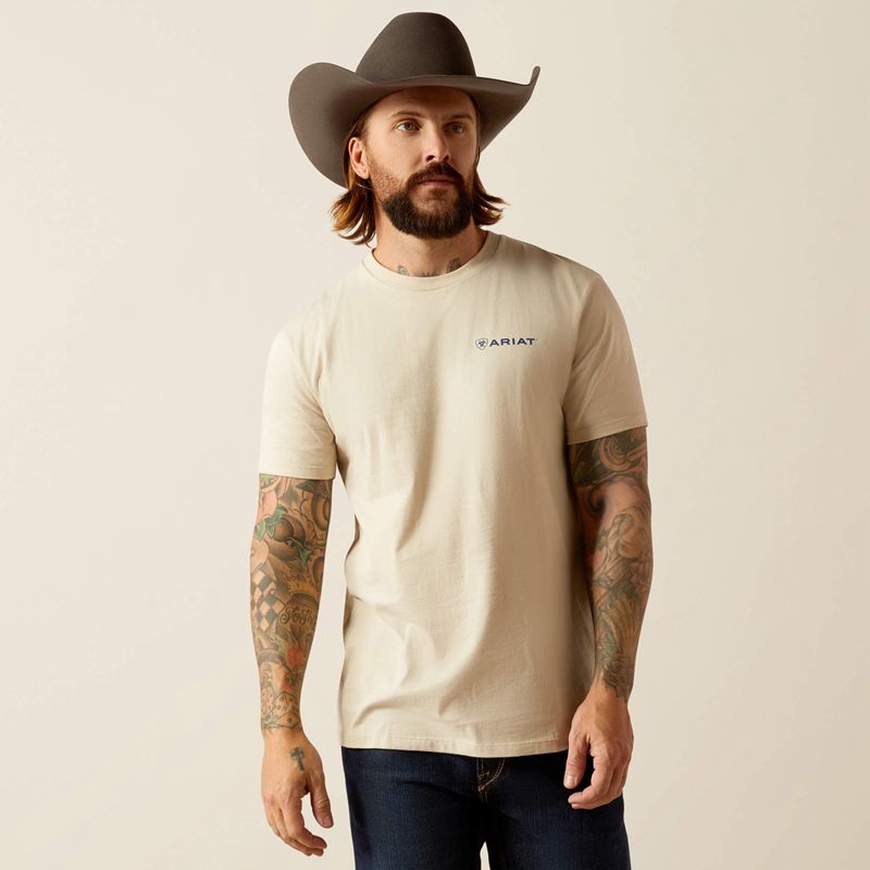 Ariat Stamped Seal T-Shirt Natural Homme | FJE-67943687