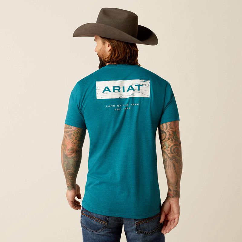 Ariat Stacks T-Shirt Noir Homme | ZVK-91924956