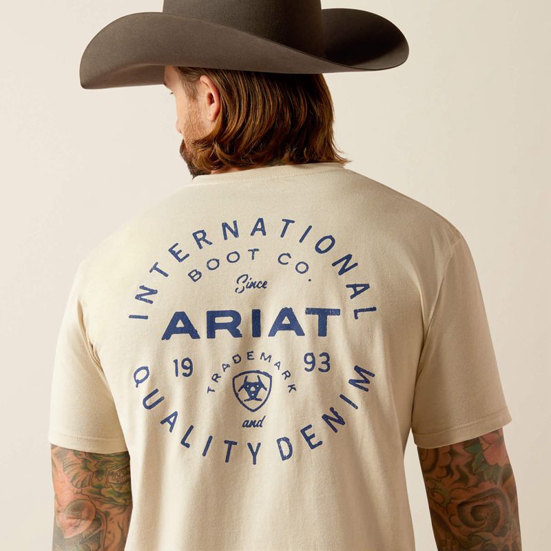 Ariat Stamped Seal T-Shirt Natural Homme | FJE-67943687