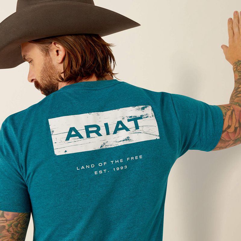 Ariat Stacks T-Shirt Noir Homme | ZVK-91924956