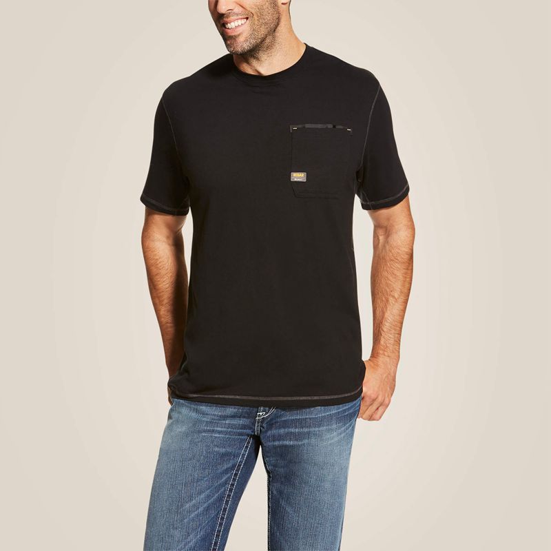 Ariat Rebar Workman T-Shirt Noir Homme | TUB-71138999