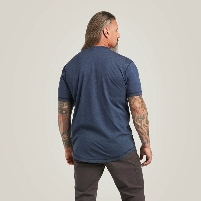 Ariat Rebar Workman T-Shirt Slate Heather Homme | YVY-93975492