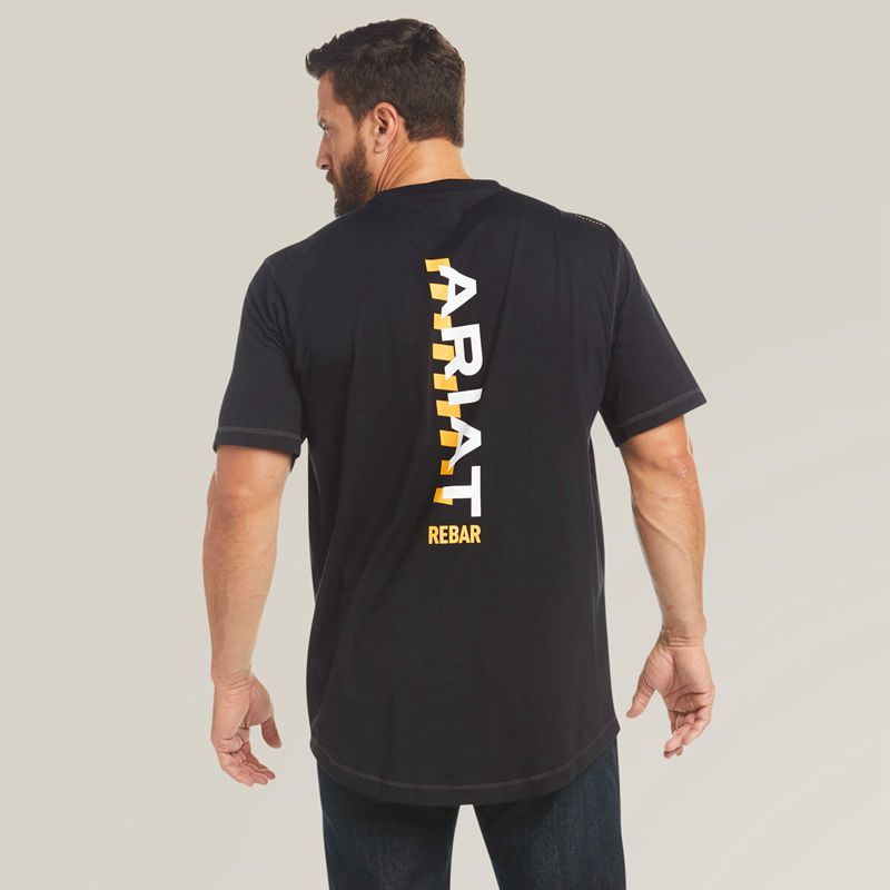 Ariat Rebar Workman Logo T-Shirt Noir Homme | ZOO-79102743