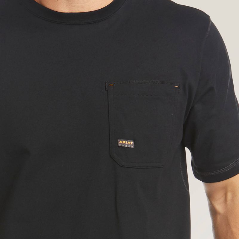 Ariat Rebar Workman Logo T-Shirt Noir Homme | ZOO-79102743