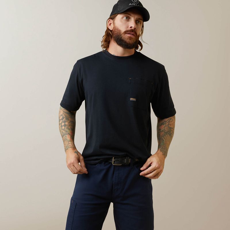 Ariat Rebar Workman Born For This T-Shirt Noir Homme | LBU-35659869