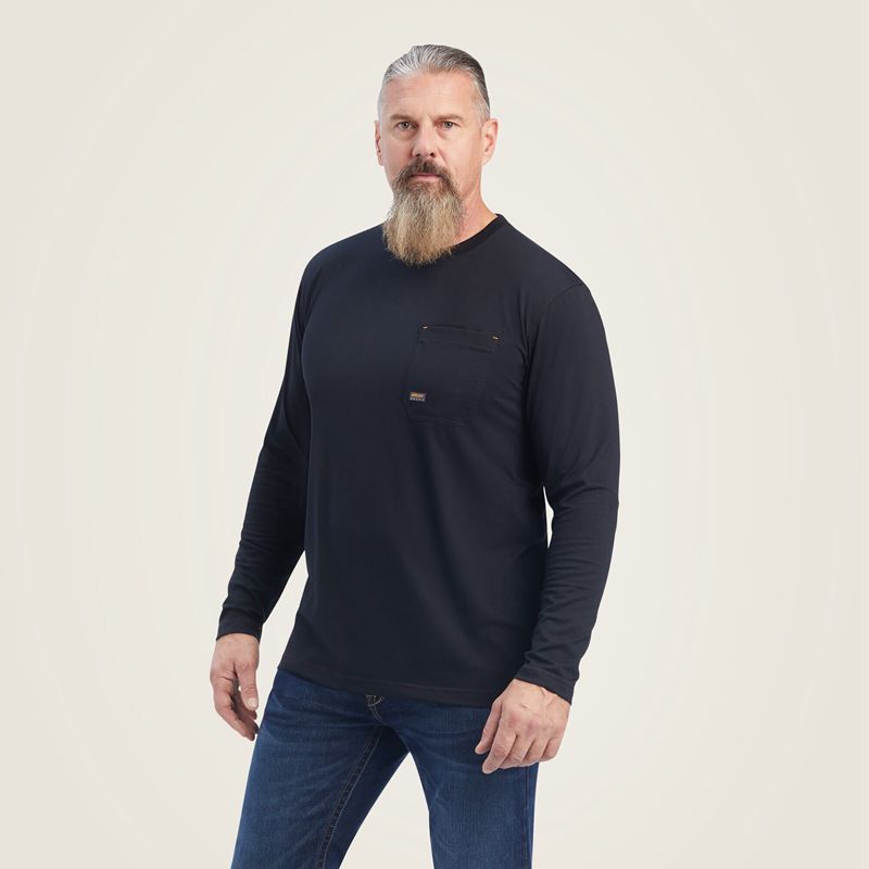 Ariat Rebar Workman Born For This T-Shirt Noir Homme | QOO-10676500