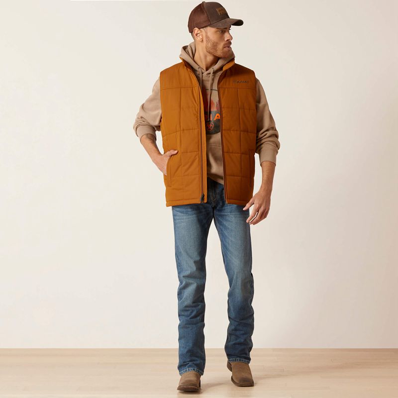 Ariat Crius Insulated Vest Chestnut Homme | NQF-23514642