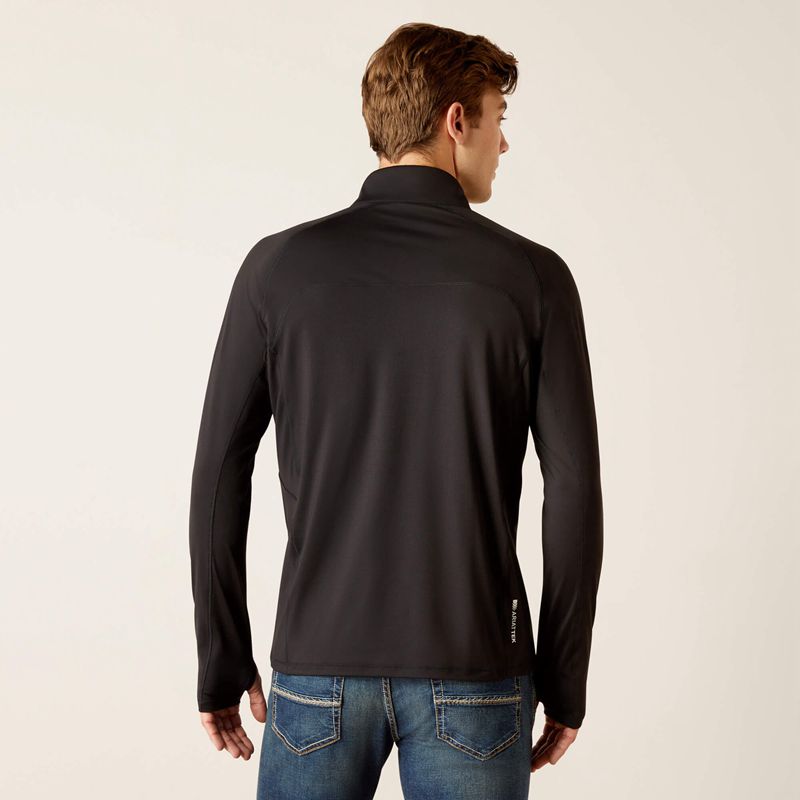 Ariat Lowell 1/4 Zip Recycled Materials Baselayer Noir Homme | YEY-18860044