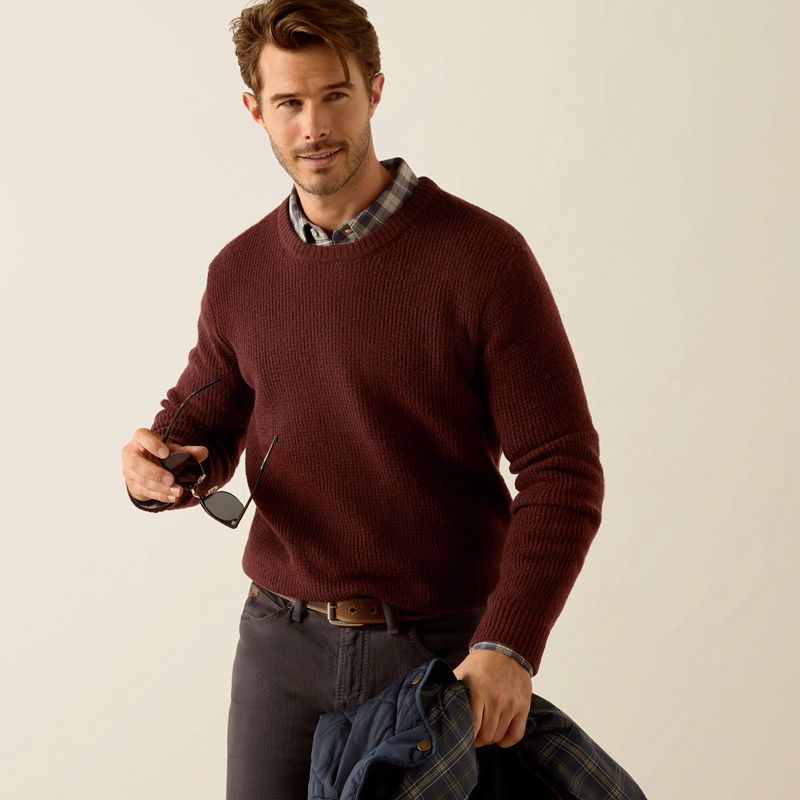 Ariat Mill Valley Sweater Marron Homme | NZL-72784086