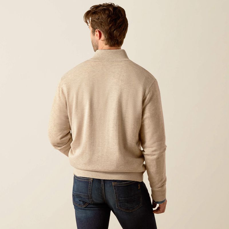 Ariat Bolinas Sweater Oatmeal Homme | FSI-24275297