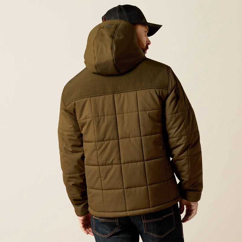 Ariat Crius Hooded Insulated Jacket Relic/Relic Heather Homme | PBD-80169604