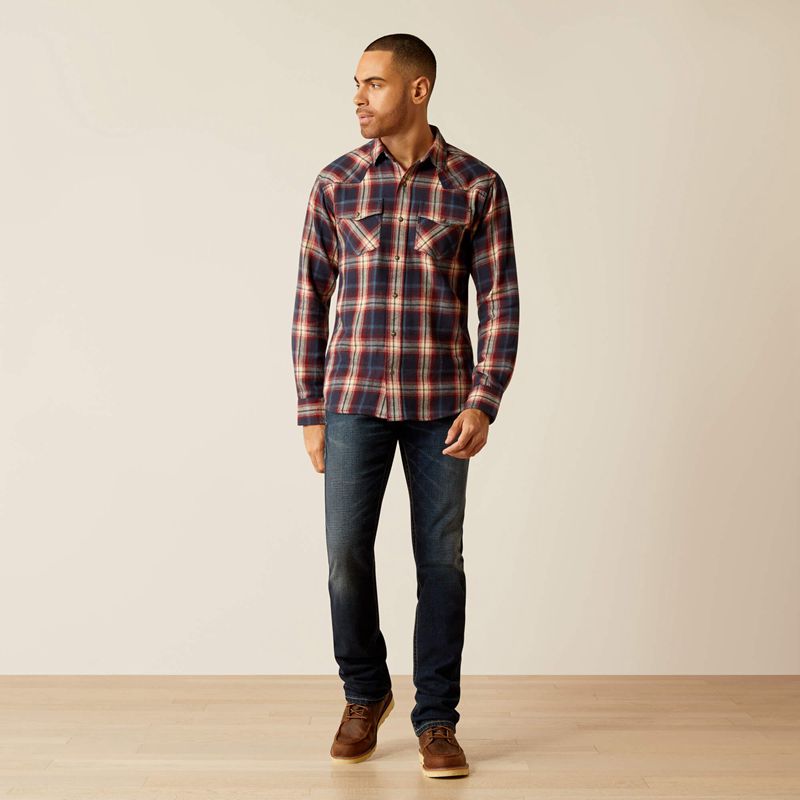 Ariat Hardy Retro Fit Shirt Bleu Homme | VIO-19619438