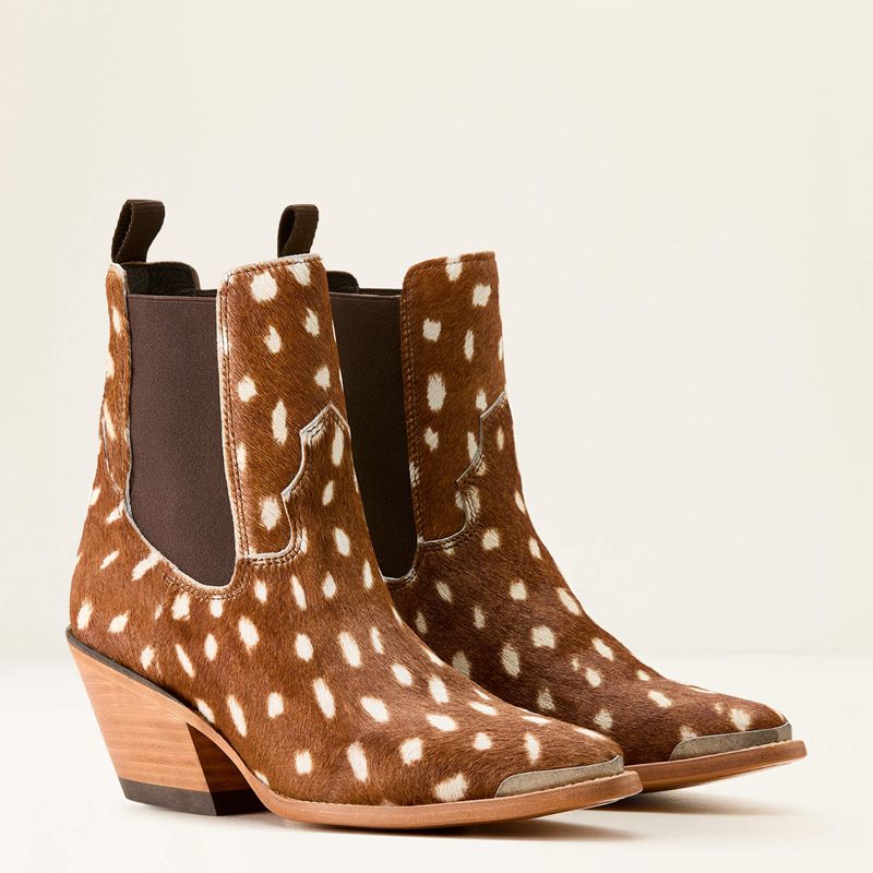 Ariat Shiloh Bootie Hair On Deer Print Femme | DJJ-27502805