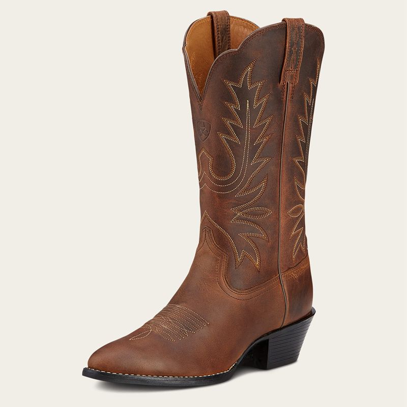 Ariat Heritage R Toe Western Boot Marron Femme | SWM-63678054