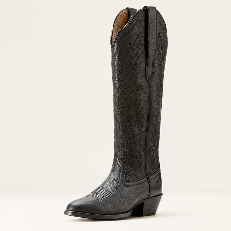 Ariat Heritage R Toe Tall Stretchfit Western Boot Noir Femme | OED-38717599