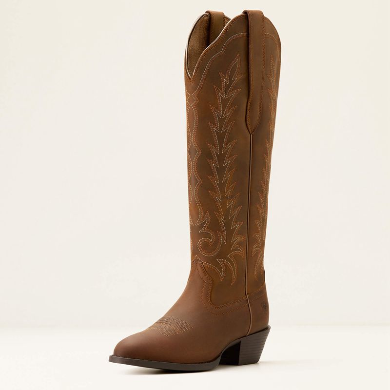 Ariat Heritage R Toe Tall Stretchfit Western Boot Marron Femme | WXK-11064391