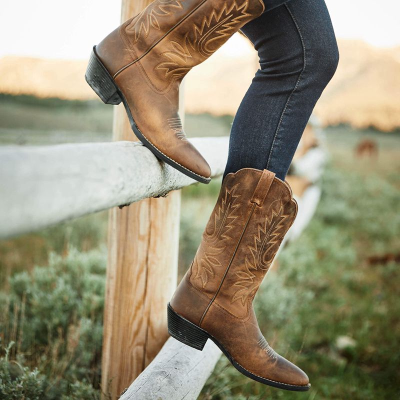 Ariat Heritage R Toe Western Boot Marron Femme | SWM-63678054