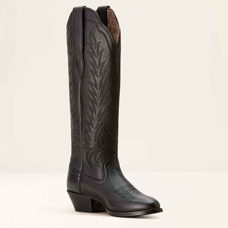 Ariat Heritage R Toe Tall Stretchfit Western Boot Noir Femme | OED-38717599