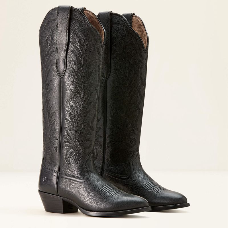 Ariat Heritage R Toe Tall Stretchfit Western Boot Noir Femme | OED-38717599