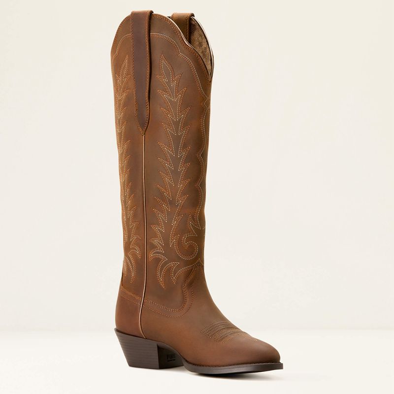 Ariat Heritage R Toe Tall Stretchfit Western Boot Marron Femme | WXK-11064391