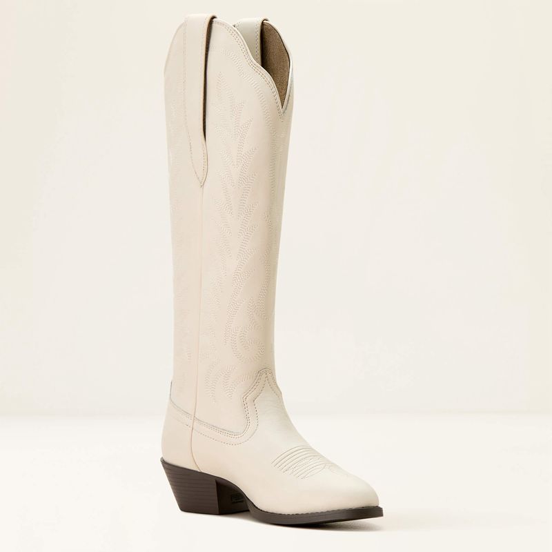 Ariat Heritage R Toe Tall Stretchfit Western Boot Blanche Femme | HQQ-01003246