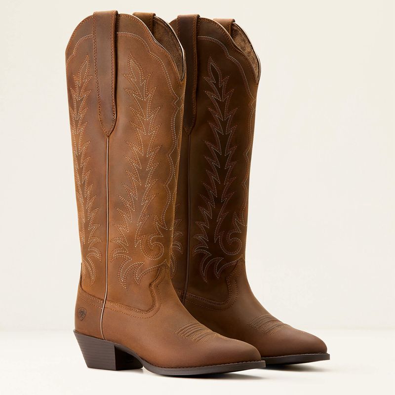 Ariat Heritage R Toe Tall Stretchfit Western Boot Marron Femme | WXK-11064391