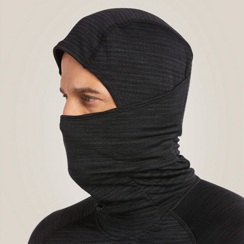 Ariat Rebar Gridwork Balaclava Baselayer Noir Homme | WFO-56865431