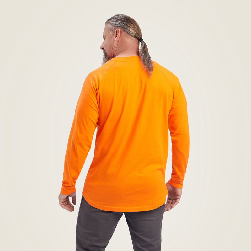 Ariat Rebar Cotton Strong T-Shirt Orange Homme | PEA-49339209