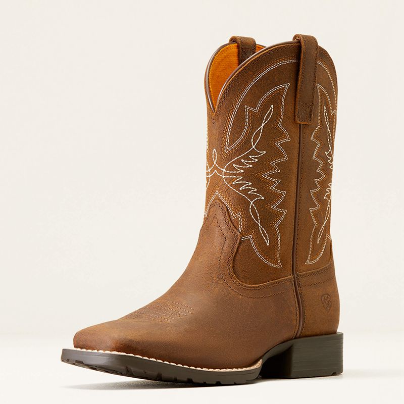 Ariat Bk Hybrid Rancher Western Boot Distressed Tan Enfant | XDZ-58435202