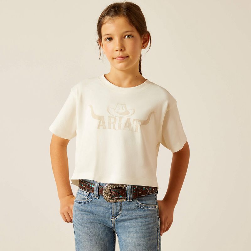 Ariat Wild Hat T-Shirt Coconut Milk Enfant | ZIH-72360425