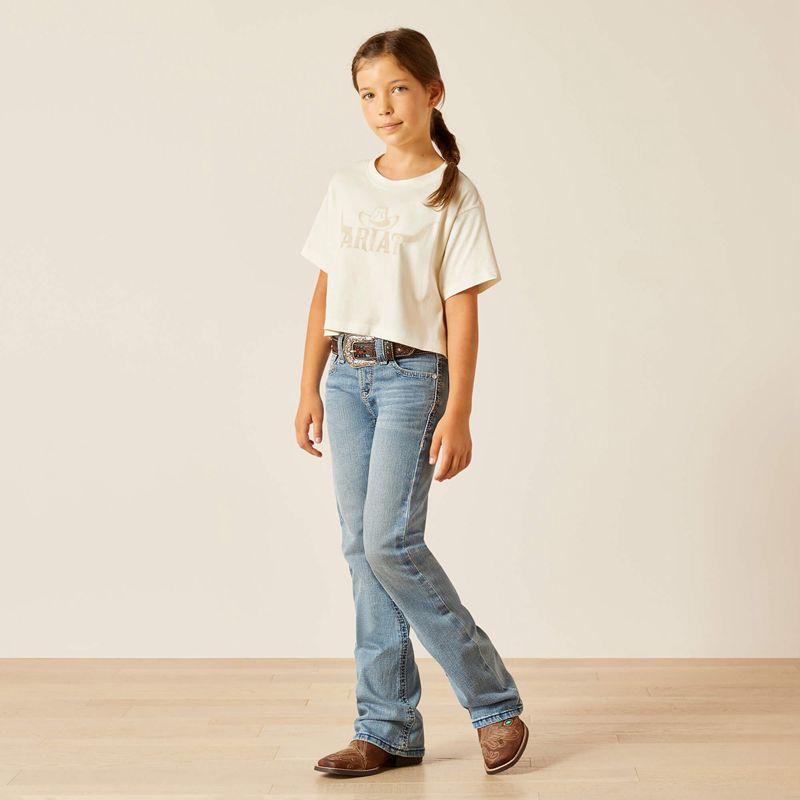 Ariat Wild Hat T-Shirt Coconut Milk Enfant | ZIH-72360425