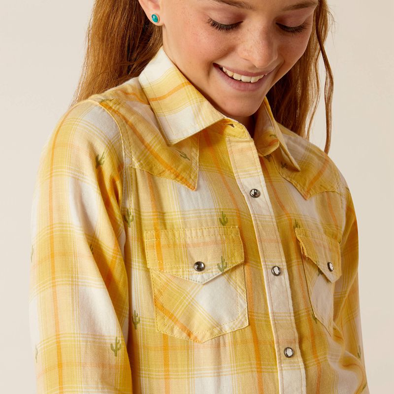 Ariat Glenrock Shirt Cactus Dobby Enfant | GLT-88829398