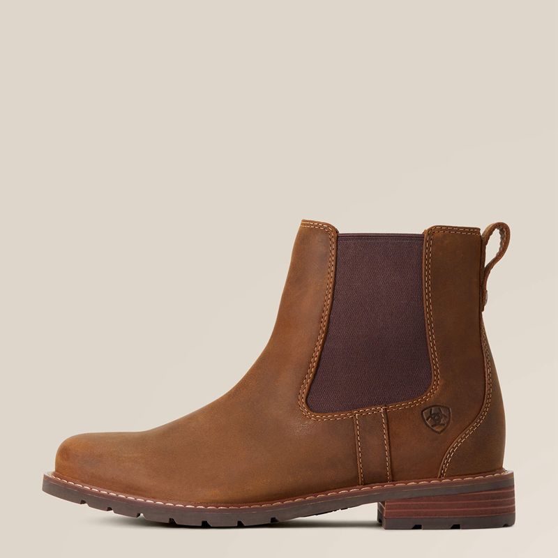 Ariat Wexford Waterproof Chelsea Boot Marron Femme | RKK-21874623