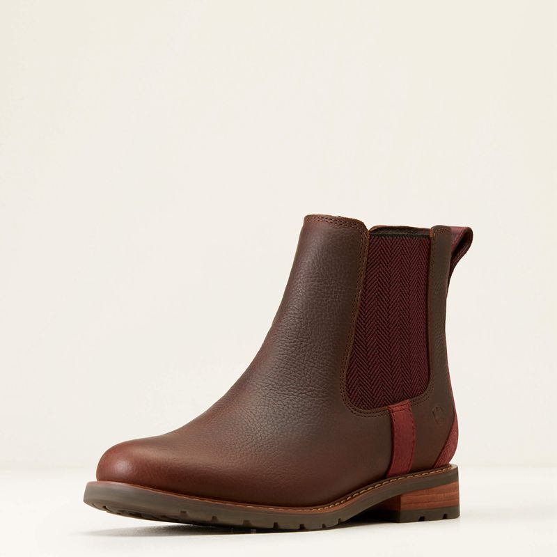 Ariat Wexford Waterproof Chelsea Boot Marron Foncé Femme | NAL-97092071