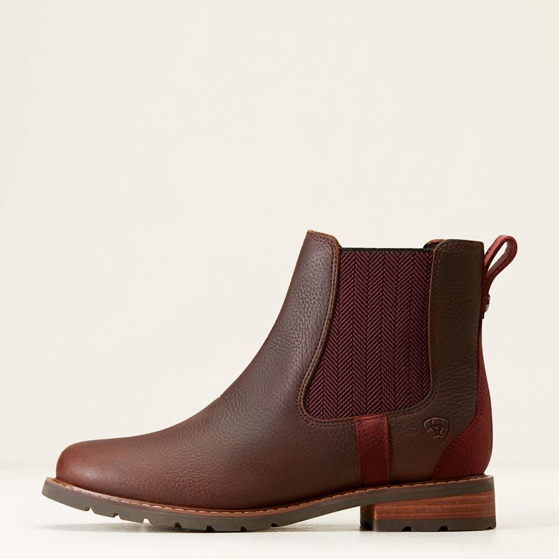 Ariat Wexford Waterproof Chelsea Boot Marron Foncé Femme | NAL-97092071